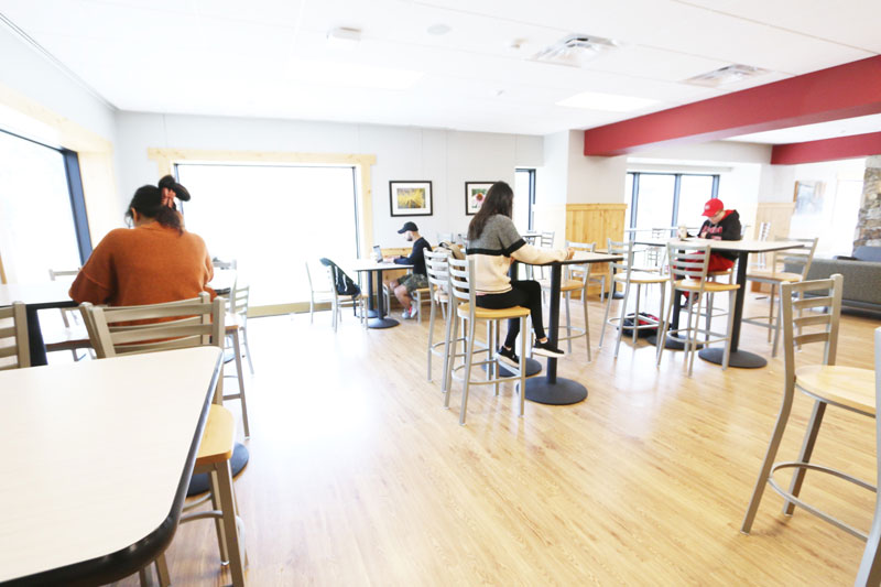 Coffee Lounge in Atwood Memorial Center with casual seating and tables near the café area