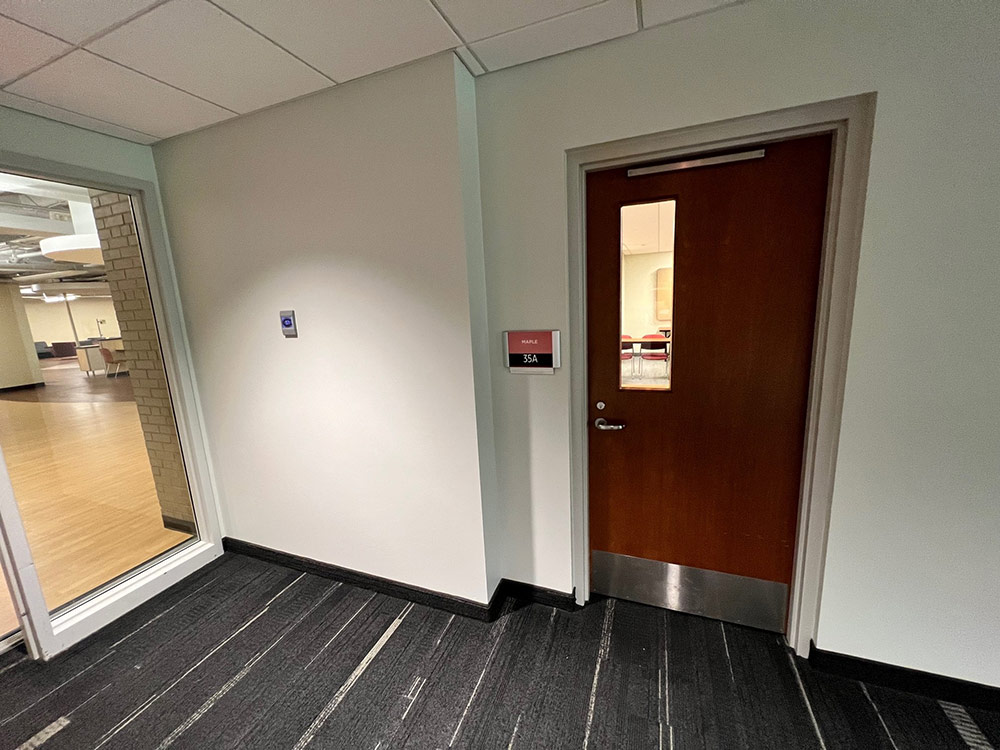 Entrance door to the Maple Room at Atwood Memorial Center