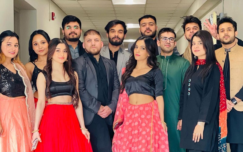 Students dressed for a Cultural Nights event in Atwood Memorial Center